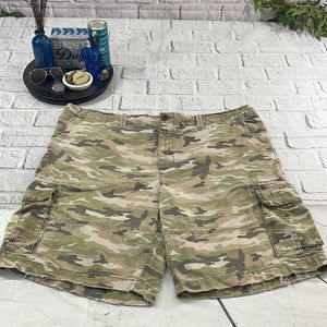 Men’s Society of One Army Fatigue Drawstring 7-Belt Loop Cargo Shorts (54) AO07